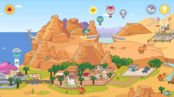 米加小镇世界沙漠飞机场游戏玩法2