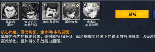 觉醒守卫之战东京战纪阵容推荐3