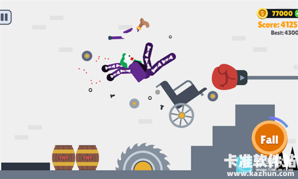 布娃娃跳跃下落大师游戏玩法2