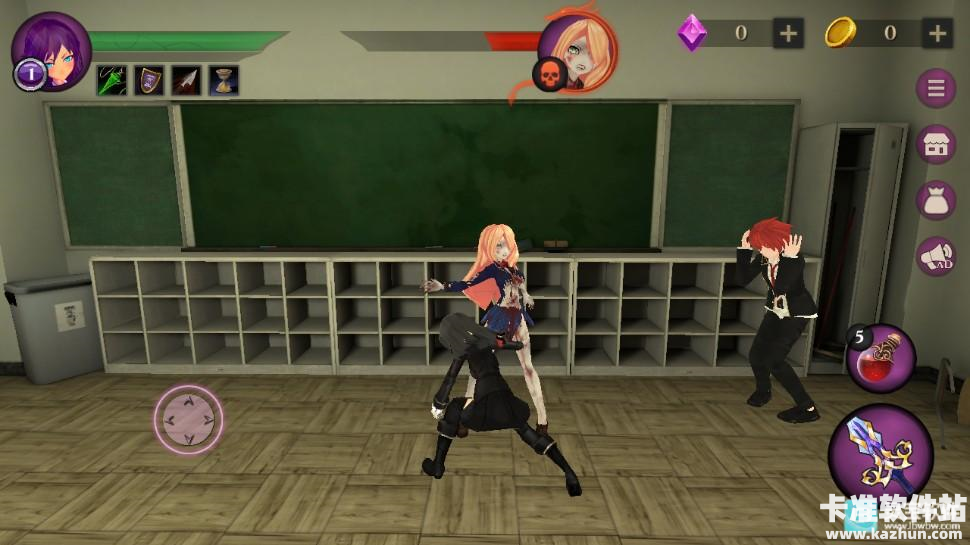 动漫高中僵尸模拟器游戏玩法2