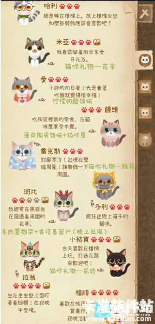 猫咪的秘密森林游戏猫咪图鉴3