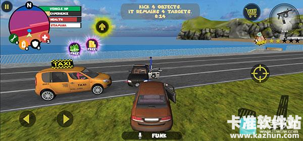 圣诞老人火柴人绳索英雄游戏玩法2