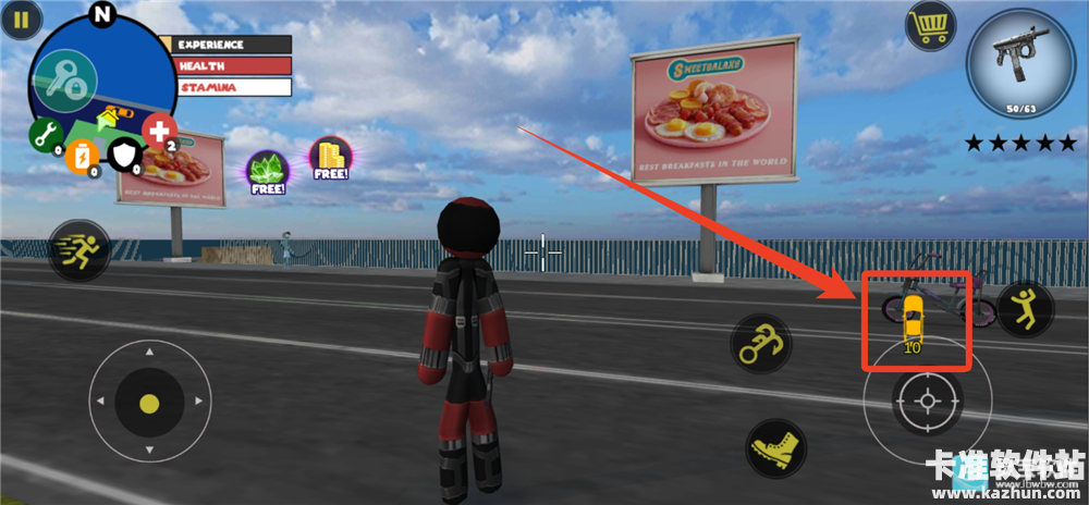 圣诞老人火柴人绳索英雄游戏如何获取车辆5